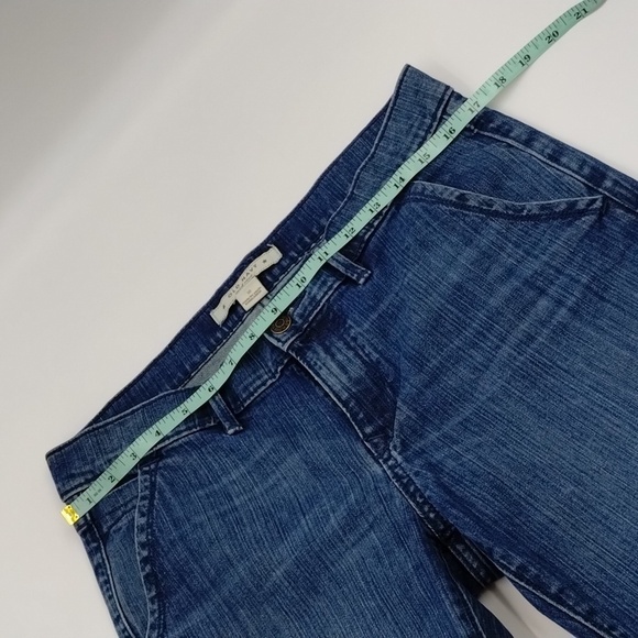 Old Navy women's size 10 blue denim capri mid rise flap pockets - Picture 5 of 12